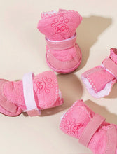 Load image into Gallery viewer, Suede Pink Faux Fur Booties
