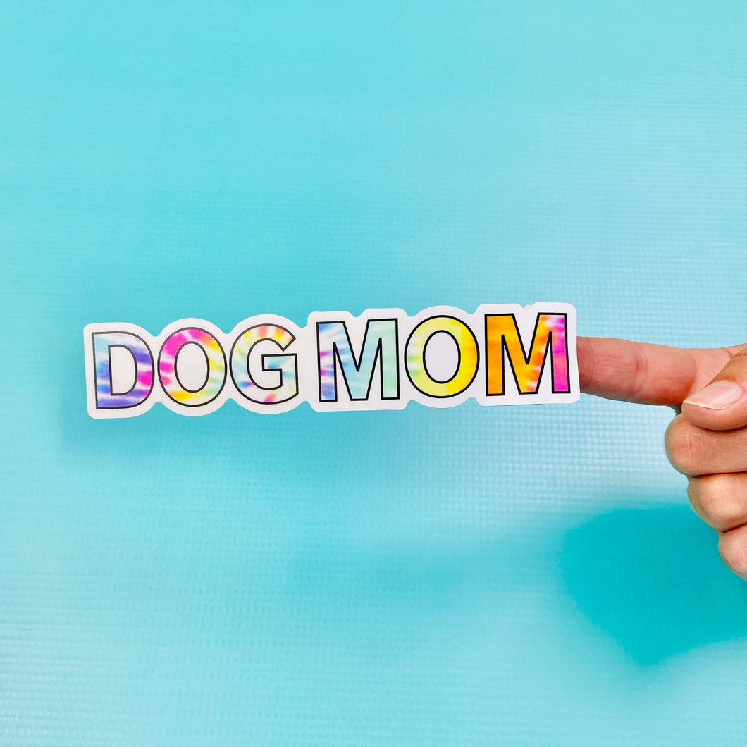 Dog Mom Tie Dye Hand Drawn Sticker