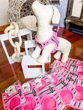 Load image into Gallery viewer, Pink &amp; Black Striped Harness
