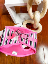 Load image into Gallery viewer, Pink &amp; Black Striped Harness
