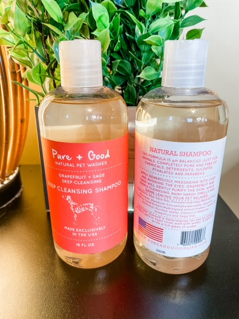 18 oz Deep Cleansing Shampoo: Grapefruit & Sage