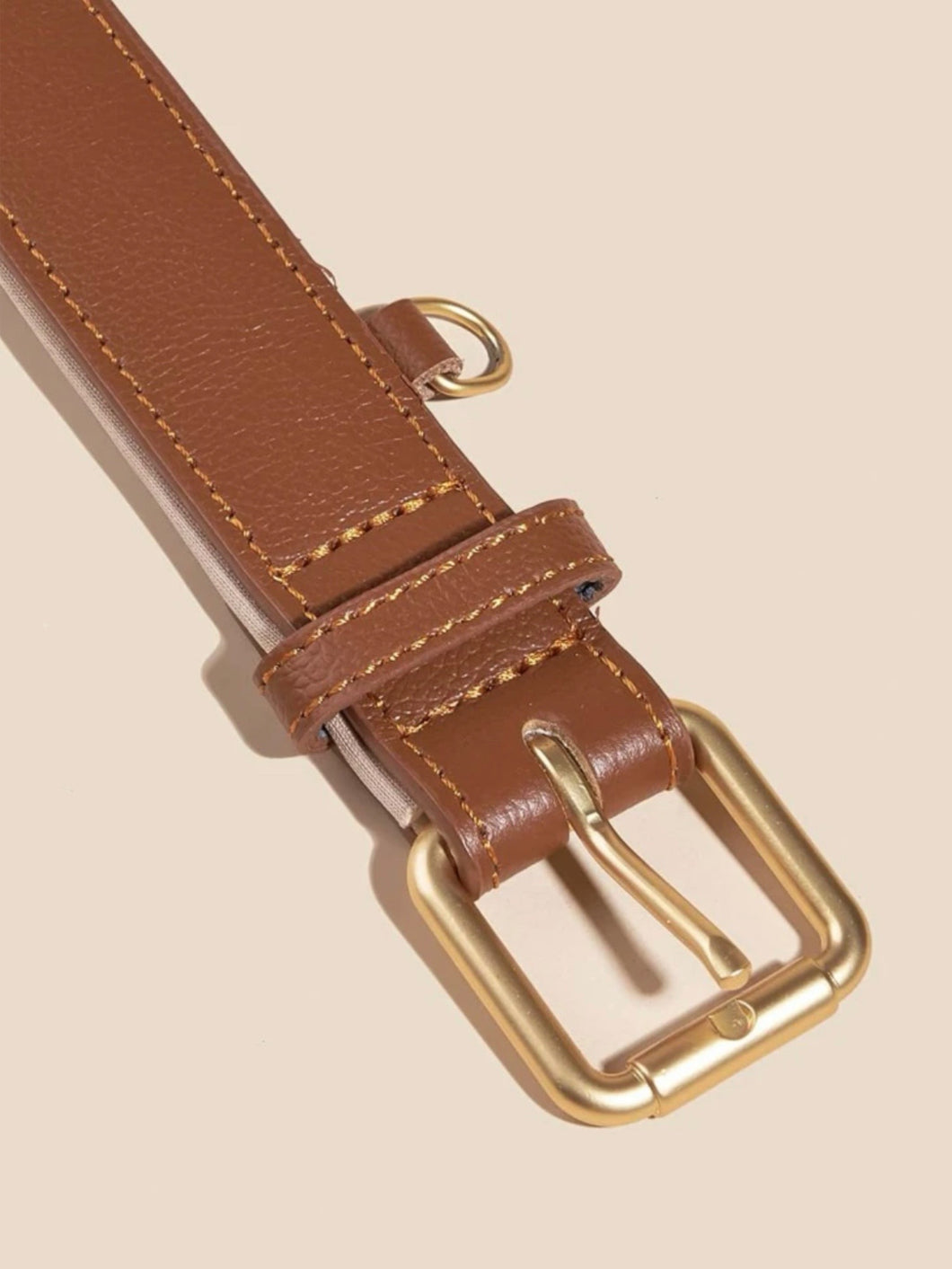 Cognac Leather Collar